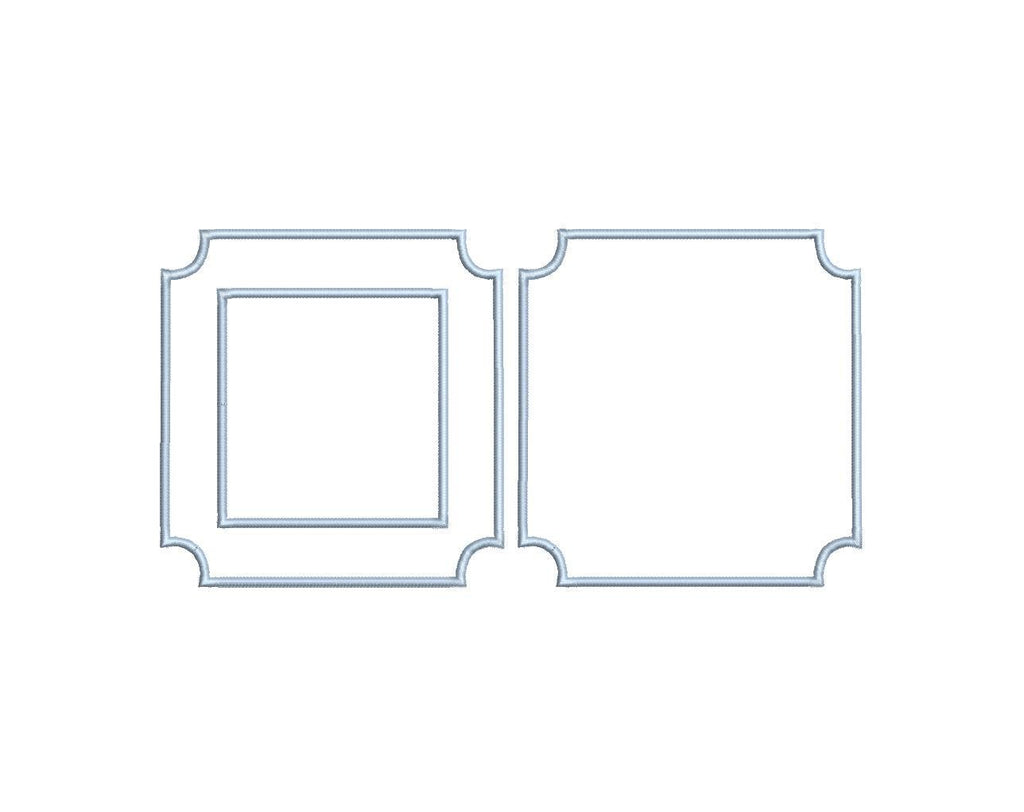 Square Applique Milestone Card Plaque Bundle (2 Versions) PES DST++ Machine Embroidery Design, In the Hoop Project, Milestone Card, Download