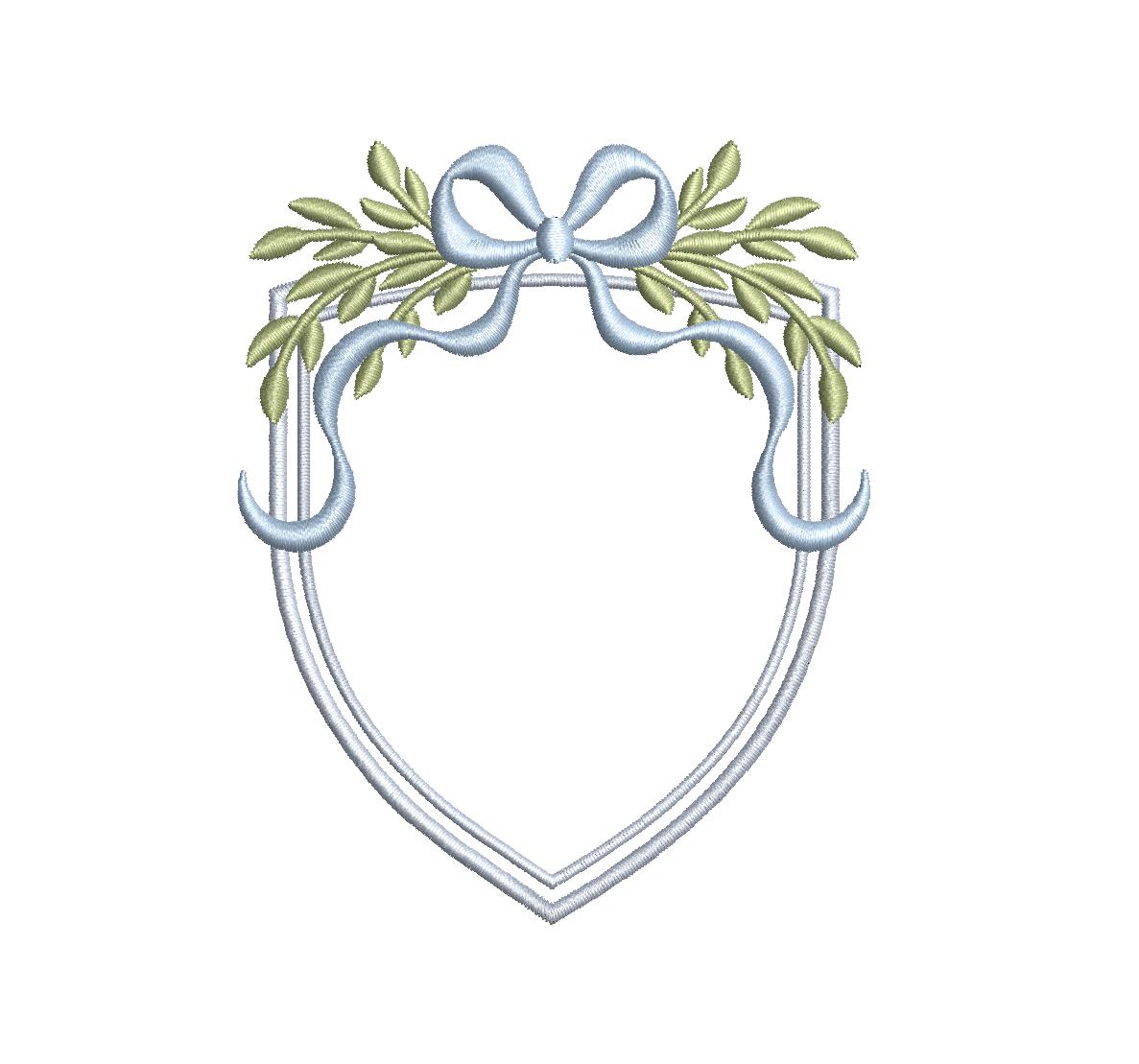 Greenery Monogram Frame PES DST JEF ++ Machine Embroidery Design, 9 Sizes, Instant Download