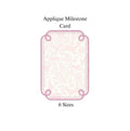 Classic Loop Appliqué Milestone Card PES DST JEF ++ Machine Embroidery Design, 6 Sizes, In-the-Hoop Project, Instant Download