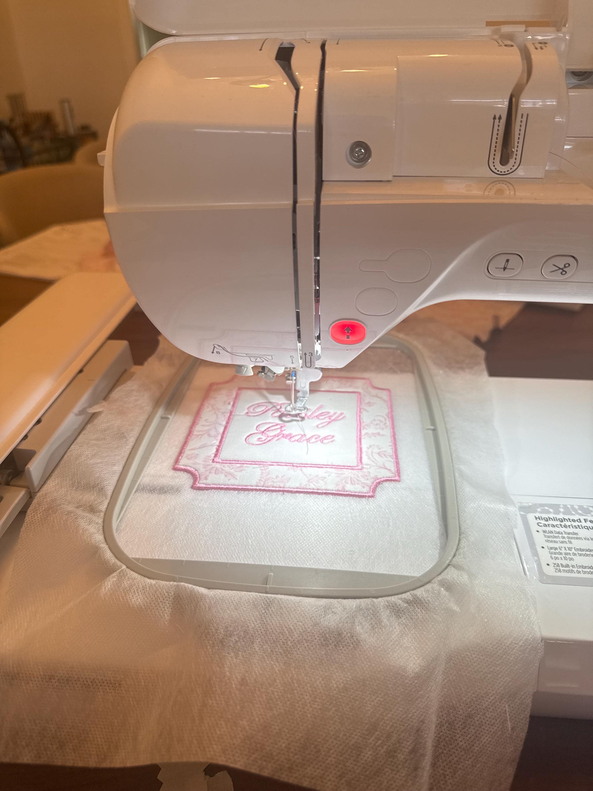 Square Appliqué Milestone Plaque Card PES DST JEF ++ Machine Embroidery Design, 4 Sizes, In-the-Hoop Project, Instant Download