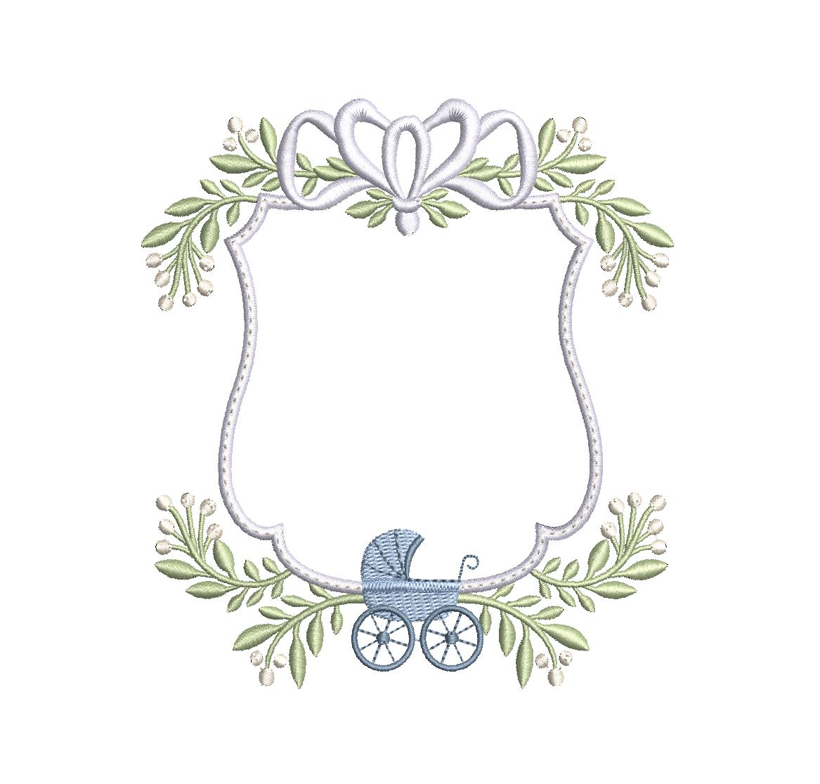 Newborn Baby Birth Announcment Frame PES DST JEF ++ Machine Embroidery Design, 4 Sizes, Birth Announcement, Instant Download