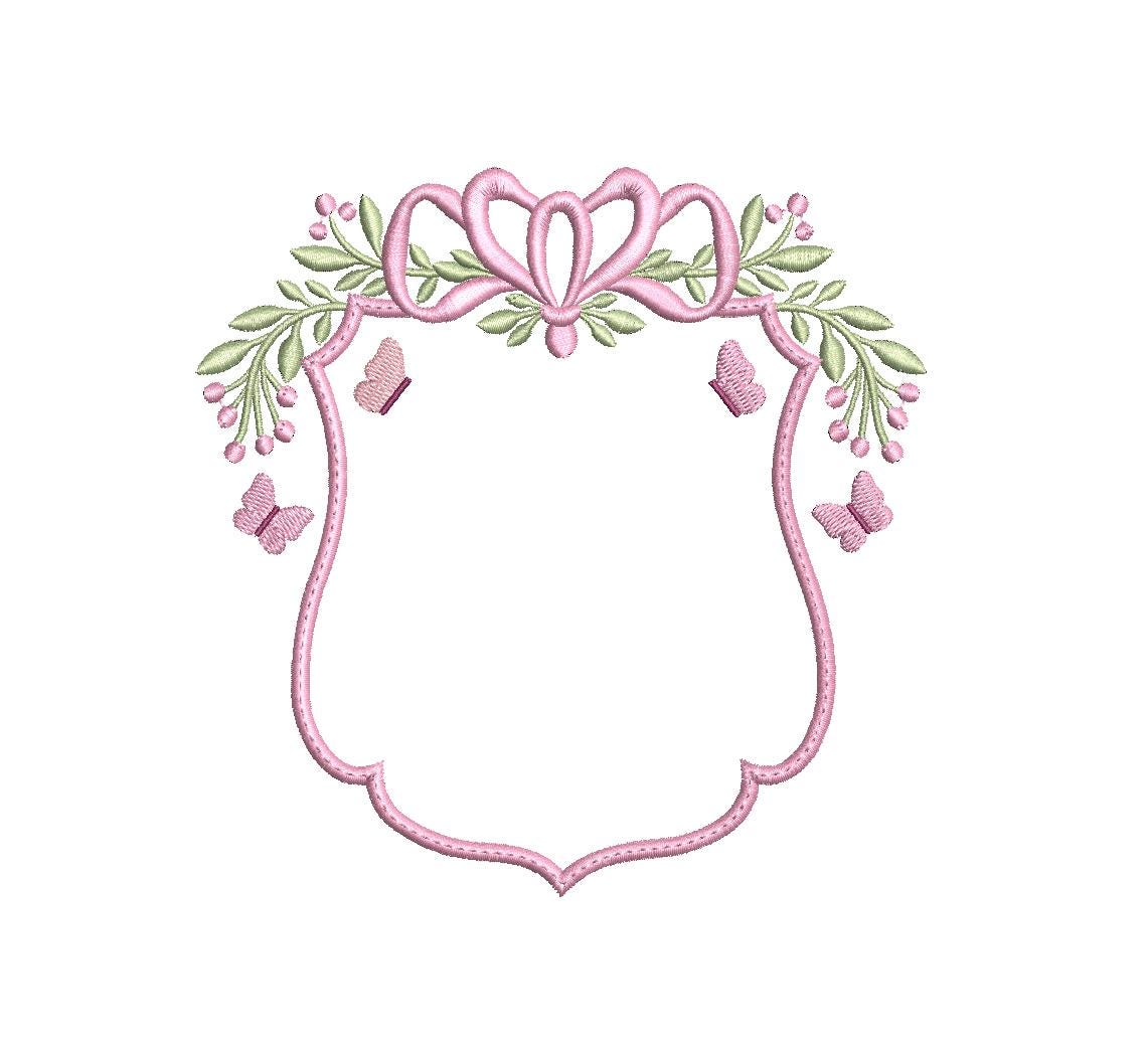 Butterfly Frame PES DST JEF ++ Machine Embroidery Design, 4 Sizes, Instant Download