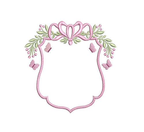 Butterfly Frame PES DST JEF ++ Machine Embroidery Design, 4 Sizes, Instant Download