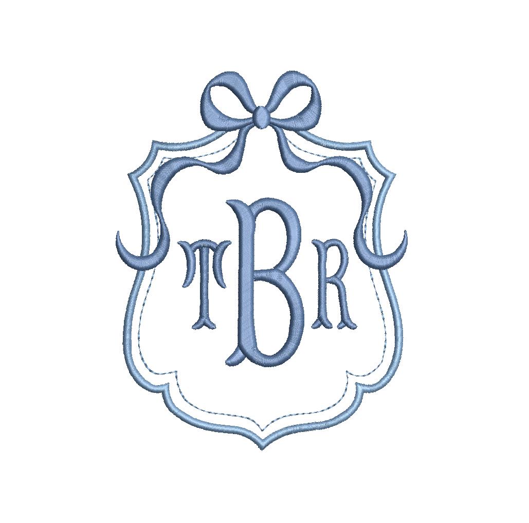 Preppy Monogram Frame PES DST JEF ++ Machine Embroidery Design, 7 Sizes, Birth Announcement, Instant Download