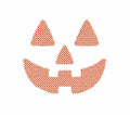 Cross Stitch Jack-O-Lantern Happy Face PES DST JEF ++ Machine Embroidery Design, 7 Sizes, in-the-hoop project, Instant Download, pumpkin
