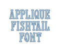 Applique Fishtail Font PES ++ Machine Embroidery Design, 6 Sizes, Instant Download BX available.