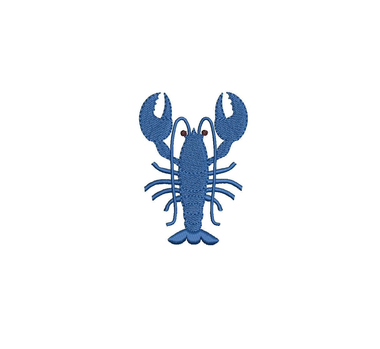 Red Lobster PES DST JEF ++ Machine Embroidery Design, 6 Sizes, Instant Download