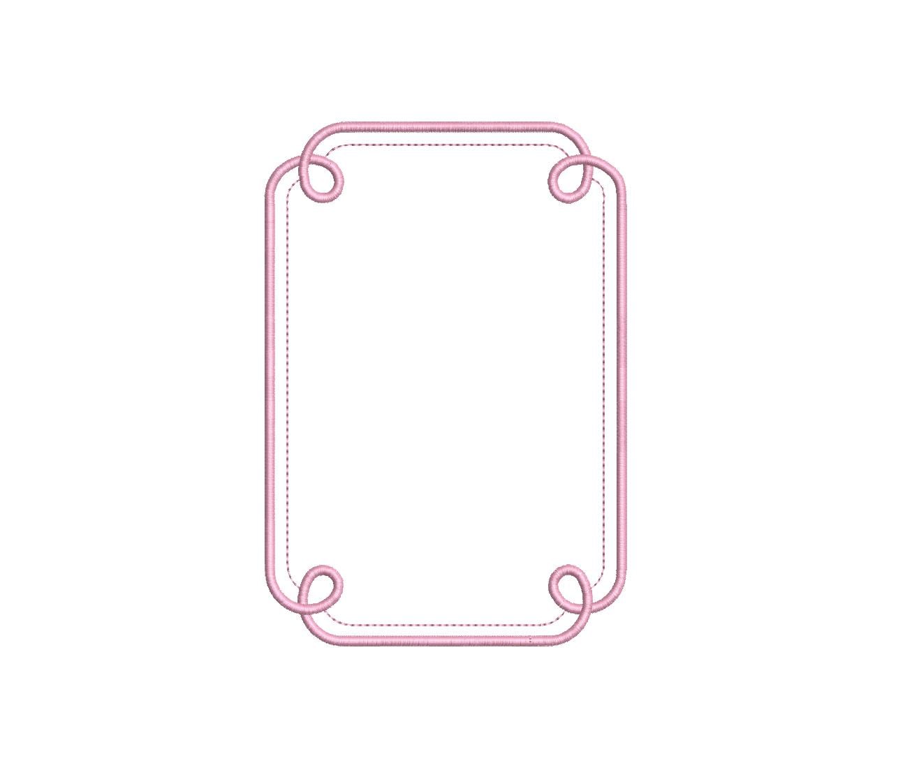 Classic Loop Appliqué Milestone Card PES DST JEF ++ Machine Embroidery Design, 6 Sizes, In-the-Hoop Project, Instant Download