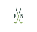 Golf Club Monogram Frame PES DST JEF ++ Machine Embroidery Design, 5 Sizes, Instant Download
