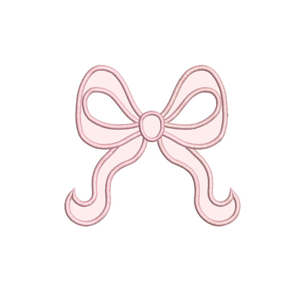 Applique Bow PES DST JEF ++ Machine Embroidery Design, 3 Sizes, in-the-hoop project, Instant Download