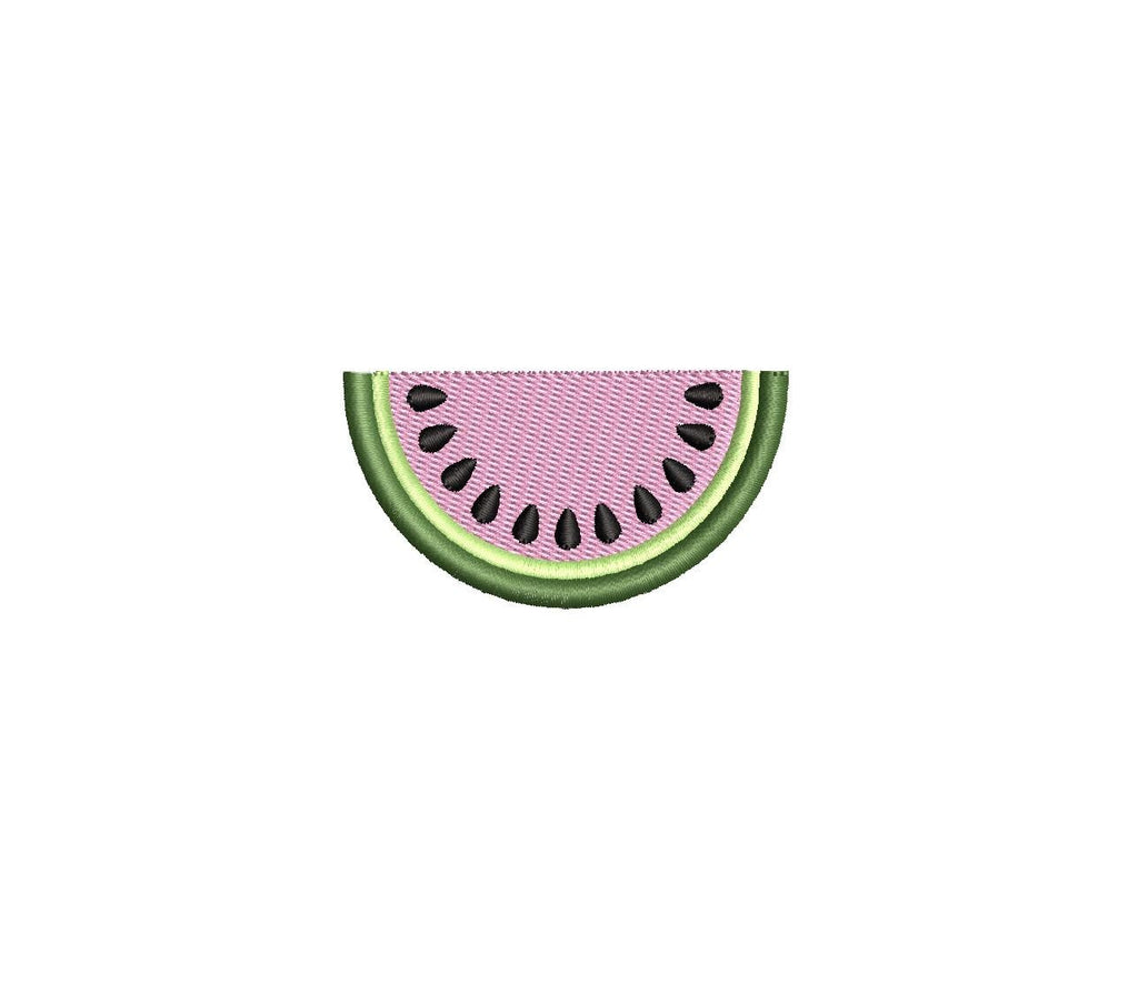 Watermelon Slice PES DST JEF ++ Machine Embroidery Design, 5 Sizes, Instant Download