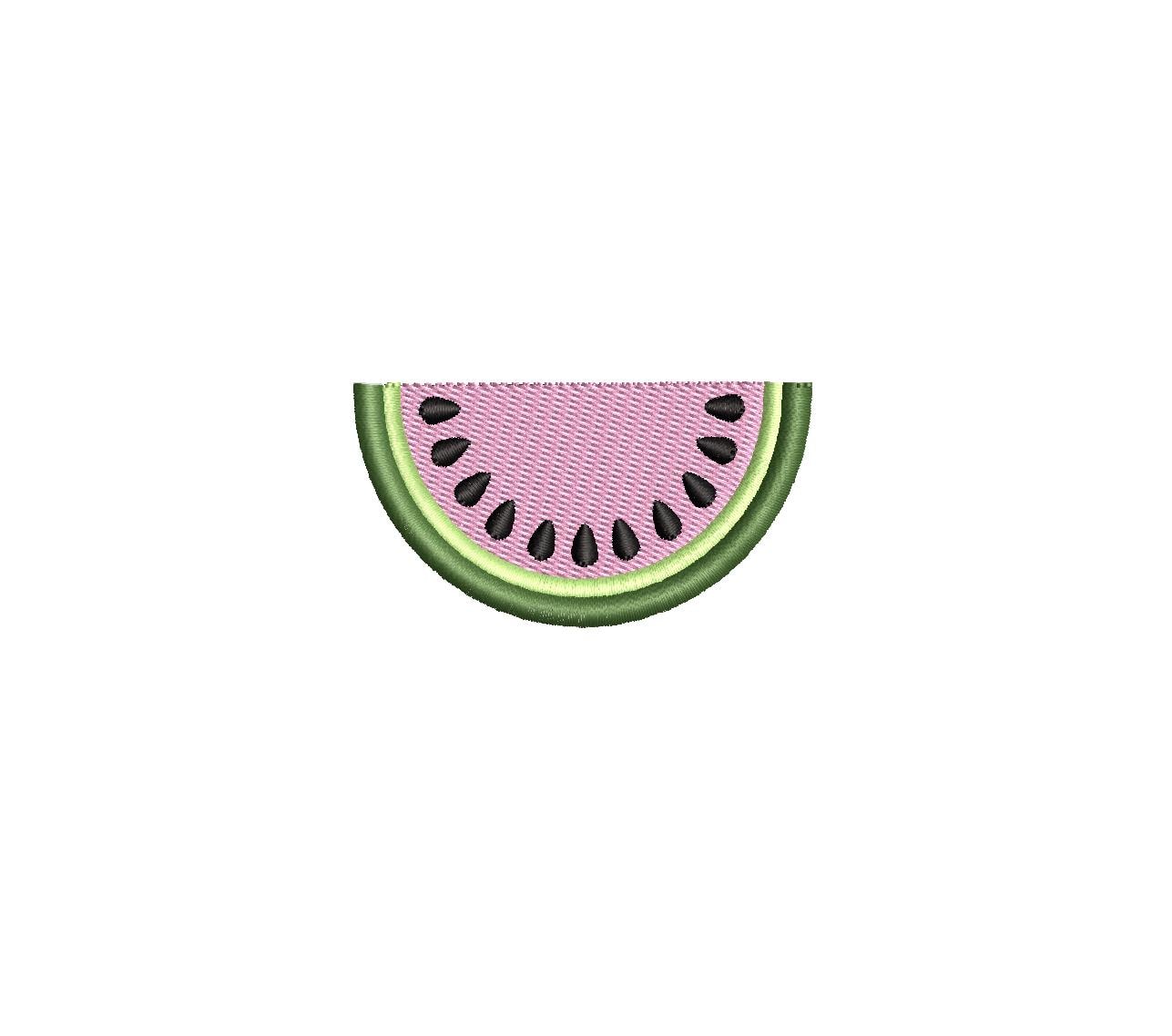 Watermelon Slice PES DST JEF ++ Machine Embroidery Design, 5 Sizes, Instant Download