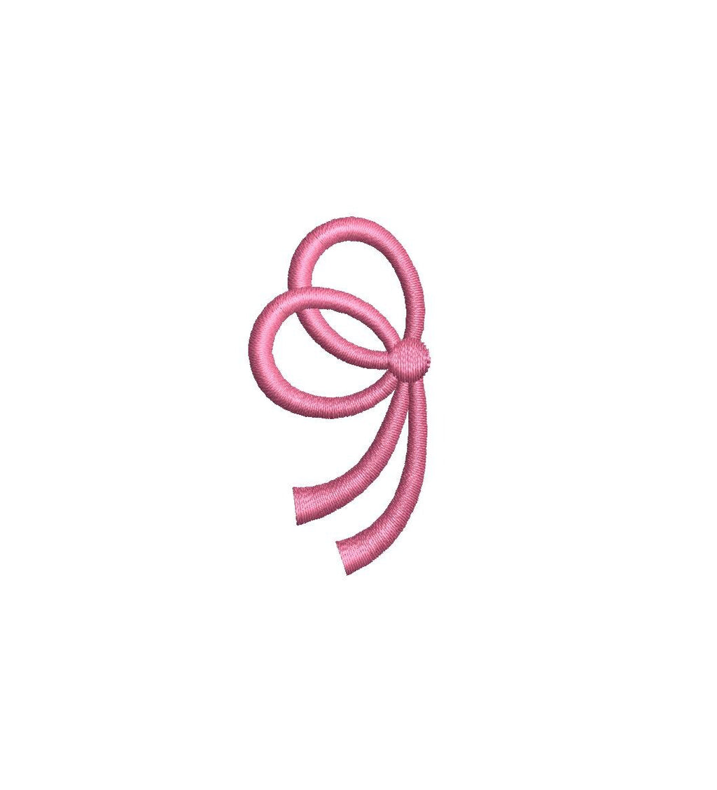Side Bow Satin PES DST JEF ++ Machine Embroidery Design, 7 Sizes, Instant Download