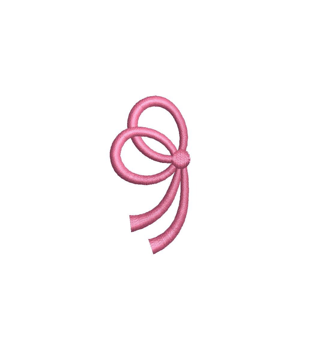 Side Bow Satin PES DST JEF ++ Machine Embroidery Design, 7 Sizes, Instant Download