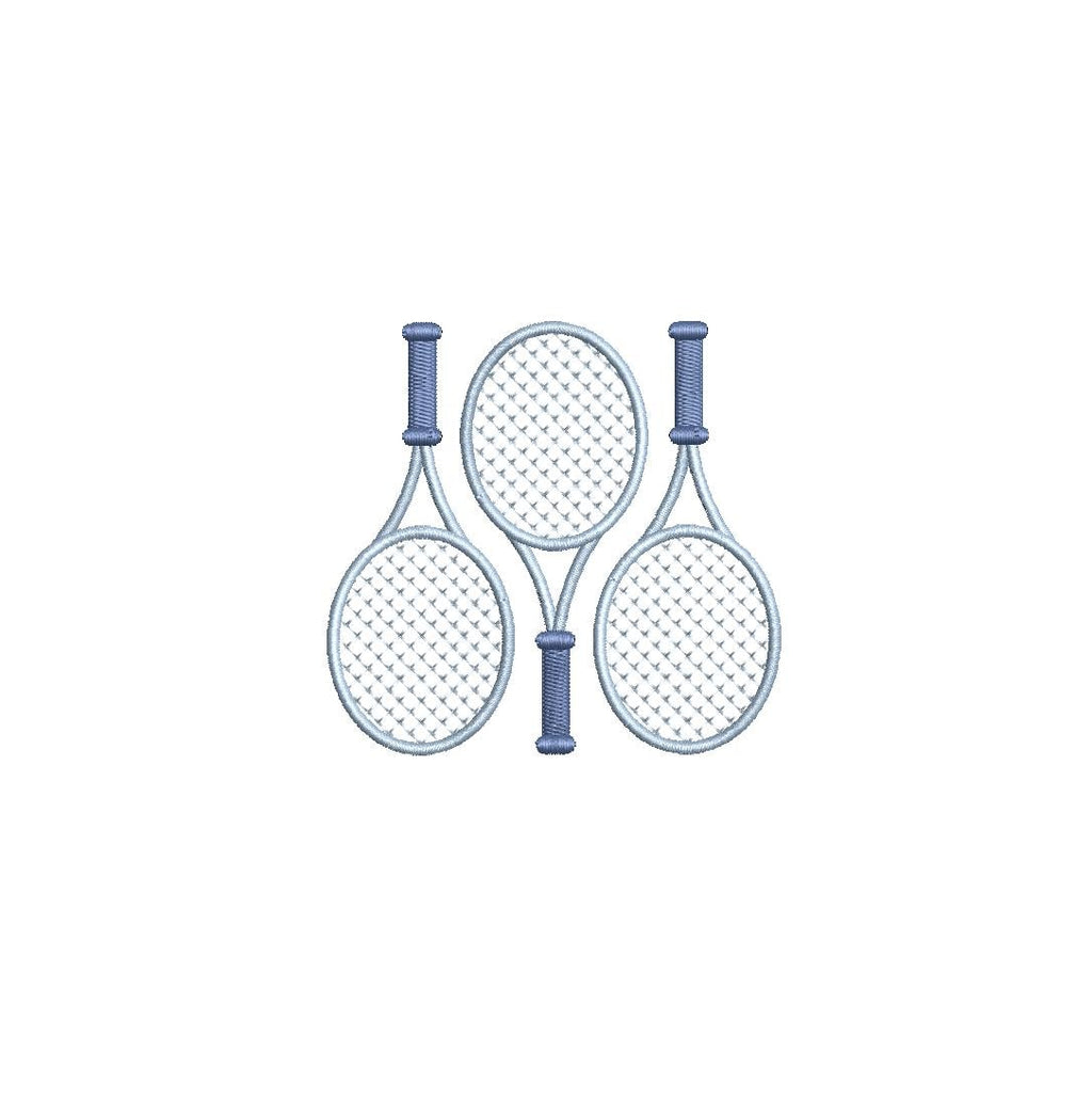 Tennis Trio PES DST JEF ++ Machine Embroidery Design, 5 Sizes, Instant Download