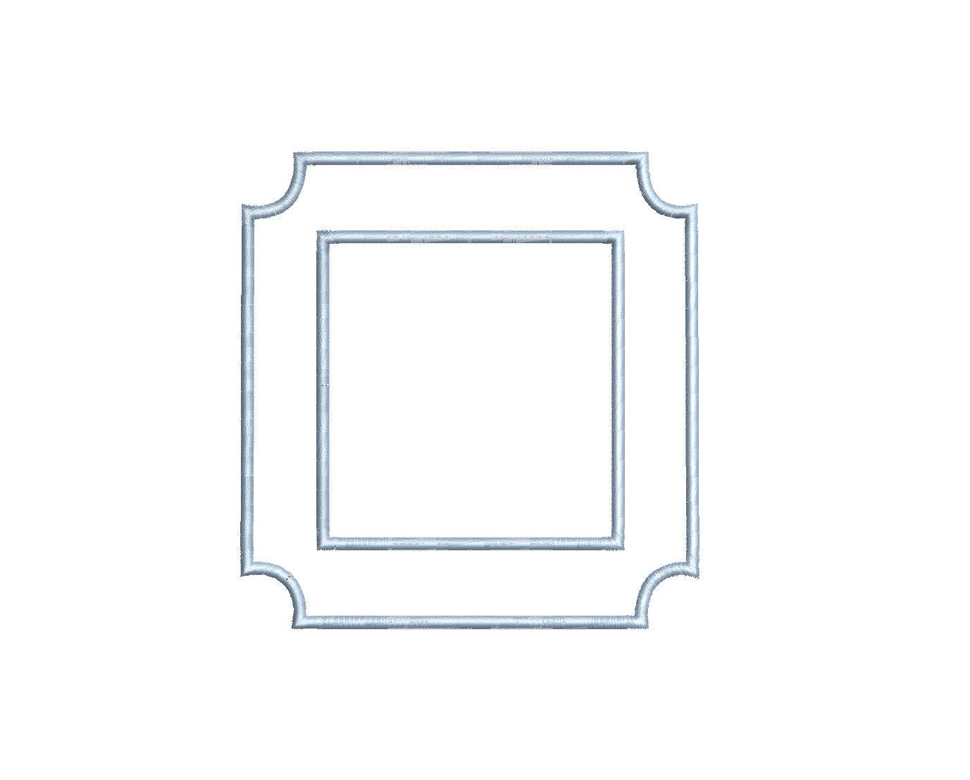 Square Appliqué Milestone Plaque Card PES DST JEF ++ Machine Embroidery Design, 4 Sizes, In-the-Hoop Project, Instant Download