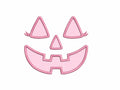Lady Applique Jack-O-Lantern Happy Face PES DST JEF ++ Machine Embroidery Design, 5 Sizes, in-the-hoop project, Instant Download, pumpkin